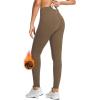 imagebaleaf Womens Fleece Lined Leggings Water Resistant Thermal Winter Warm Tights High Waisted with Pockets Running GearBrownone Pocket27