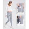 imagebaleaf Womens Fleece Lined Leggings with Zipper Pockets Thermal Water Resistant Winter Hiking Pants High WaistedFrost Gray