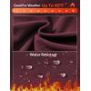 imagebaleaf Womens Fleece Lined Leggings with Zipper Pockets Thermal Water Resistant Winter Hiking Pants High WaistedWine Red
