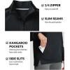 imagebaleaf Womens Quarter Zip Pullover Fleece Jacket Oversized Hoodie Fall Sweatshirts Casual with PocketsBlack