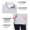 imagebaleaf Womens Quarter Zip Pullover Fleece Jacket Oversized Hoodie Fall Sweatshirts Casual with PocketsGrey