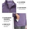 imagebaleaf Womens Quarter Zip Pullover Fleece Jacket Oversized Hoodie Fall Sweatshirts Casual with PocketsPurple