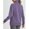 imagebaleaf Womens Quarter Zip Pullover Fleece Jacket Oversized Hoodie Fall Sweatshirts Casual with PocketsPurple