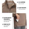 imagebaleaf Womens Quarter Zip Pullover Fleece Jacket Oversized Hoodie Fall Sweatshirts Casual with PocketsTan