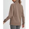imagebaleaf Womens Quarter Zip Pullover Fleece Jacket Oversized Hoodie Fall Sweatshirts Casual with PocketsTan