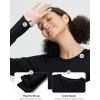 imagebaleaf Womens Thermal Tops Long Sleeve Fleece Running Shirts Thumbhole Cold Weather Winter Gear Workout Base LayerBlack