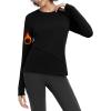 imagebaleaf Womens Thermal Tops Long Sleeve Fleece Running Shirts Thumbhole Cold Weather Winter Gear Workout Base LayerBlack