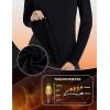 imagebaleaf Womens Thermal Tops Long Sleeve Fleece Running Shirts Thumbhole Cold Weather Winter Gear Workout Base LayerBlack