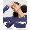 imagebaleaf Womens Thermal Tops Long Sleeve Fleece Running Shirts Thumbhole Cold Weather Winter Gear Workout Base LayerNavy Blue