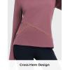 imagebaleaf Womens Thermal Tops Long Sleeve Fleece Running Shirts Thumbhole Cold Weather Winter Gear Workout Base LayerRose Red