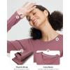 imagebaleaf Womens Thermal Tops Long Sleeve Fleece Running Shirts Thumbhole Cold Weather Winter Gear Workout Base LayerRose Red