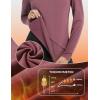 imagebaleaf Womens Thermal Tops Long Sleeve Fleece Running Shirts Thumbhole Cold Weather Winter Gear Workout Base LayerRose Red