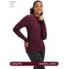 imagebaleaf Womens Thermal Tops Winter Long Sleeve Shirts Warm Base Layer Running Gear Mock Neck Clothes WorkoutWine Red