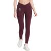 imagebaleaf Womens Fleece Lined Leggings with Zipper Pockets Thermal Water Resistant Winter Hiking Pants High WaistedWine Red