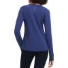 imagebaleaf Womens Thermal Tops Long Sleeve Fleece Running Shirts Thumbhole Cold Weather Winter Gear Workout Base LayerNavy Blue