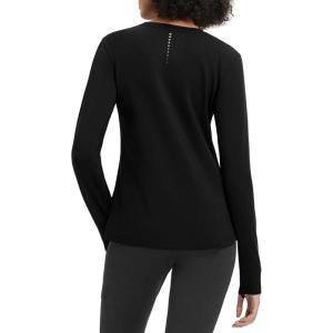imagebaleaf Womens Thermal Tops Long Sleeve Fleece Running Shirts Thumbhole Cold Weather Winter Gear Workout Base LayerBlack