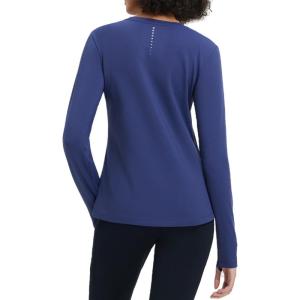 imagebaleaf Womens Thermal Tops Long Sleeve Fleece Running Shirts Thumbhole Cold Weather Winter Gear Workout Base LayerNavy Blue
