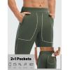 imagebaleaf Mens Fleece Lined Pants Winter Open Bottom Sweatpants Thermal Athletic Pants with 3 PocketsArmy Green