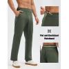 imagebaleaf Mens Fleece Lined Pants Winter Open Bottom Sweatpants Thermal Athletic Pants with 3 PocketsArmy Green