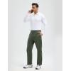 imagebaleaf Mens Fleece Lined Pants Winter Open Bottom Sweatpants Thermal Athletic Pants with 3 PocketsArmy Green