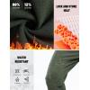 imagebaleaf Mens Fleece Lined Pants Winter Open Bottom Sweatpants Thermal Athletic Pants with 3 PocketsArmy Green