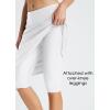 imagebaleaf Womens 28quot Midi Length Long Swim Skirts with Legging Modest High Waisted Tankini Skirt Bottom UPF 50White