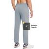 imagebaleaf Mens Fleece Lined Joggers Winter Athletic Sweatpants Thermal Hiking Workout Running Pants with Zipper PocketsGrey
