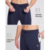 imagebaleaf Mens Fleece Lined Joggers Winter Athletic Sweatpants Thermal Hiking Workout Running Pants with Zipper PocketsNavy