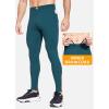 imagebaleaf Mens Winter Running Tights Thermal Cycling Pants Water Resistant Fleece Leggings Zipper Pockets Cold Weather GearBlue