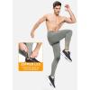 imagebaleaf Mens Winter Running Tights Thermal Cycling Pants Water Resistant Fleece Leggings Zipper Pockets Cold Weather GearGrey