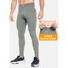 imagebaleaf Mens Winter Running Tights Thermal Cycling Pants Water Resistant Fleece Leggings Zipper Pockets Cold Weather GearGrey