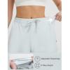 imagebaleaf Womens 35quot Running Shorts Quick Dry with Zipper Pocket Liner Shorts Gym WorkoutLight Gray