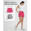 imagebaleaf Womens 35quot Running Shorts Quick Dry with Zipper Pocket Liner Shorts Gym WorkoutRose Red