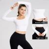 imagebaleaf Womens Long Sleeve Workout Tops Athletic Crop Top Running Slim Fit Gym Yoga Shirts