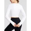 imagebaleaf Womens Long Sleeve Workout Tops Athletic Crop Top Running Slim Fit Gym Yoga Shirts