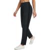 imagebaleaf Womens Pants with Zipper Pockets Stretch Golf Pants High Waist Travel Athletic Work Casual UPF50Black