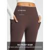 imagebaleaf Womens Fleece Lined Pants Water Resistant Winter Thermal Warm Flare Leggings Bell Bottom Yoga Pants with PocketsDark Brown