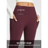 imagebaleaf Womens Fleece Lined Pants Water Resistant Winter Thermal Warm Flare Leggings Bell Bottom Yoga Pants with PocketsWine Red
