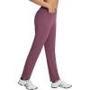 imagebaleaf Womens Golf Pant Winter Fleece Lined Pants with Belt Loops Pockets Travel Work CasualFrose Red