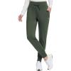 imagebaleaf Womens Fleece Lined Pants WaterResistant Sweatpants Winter Thermal Ski Hiking Running JoggersArmy Green