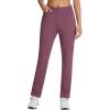 imagebaleaf Womens Golf Pant Winter Fleece Lined Pants with Belt Loops Pockets Travel Work CasualFrose Red