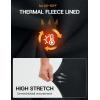 imagebaleaf Mens Fleece Lined Running Tights Thermal Leggings Cold Weather Compression Pants Cycling Hiking WorkoutBlack