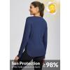 imageBALEAF Womens Sun Shirts UPF 50 Long Sleeve Hiking Tops Lightweight Quick Dry UV Protection Outdoor ClothingClassic Navy
