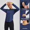 imageBALEAF Womens Sun Shirts UPF 50 Long Sleeve Hiking Tops Lightweight Quick Dry UV Protection Outdoor ClothingClassic Navy