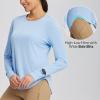 imageBALEAF Womens Sun Shirts UPF 50 Long Sleeve Hiking Tops Lightweight Quick Dry UV Protection Outdoor ClothingLight Blue
