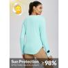 imageBALEAF Womens Sun Shirts UPF 50 Long Sleeve Hiking Tops Lightweight Quick Dry UV Protection Outdoor ClothingLight Green