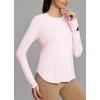 imageBALEAF Womens Sun Shirts UPF 50 Long Sleeve Hiking Tops Lightweight Quick Dry UV Protection Outdoor ClothingLight Pink