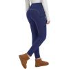 imagebaleaf Womens Thick Fleece Lined Leggings Winter Warm Thermal High Waisted Tummy Control Snow Ski PantsNavy Blue