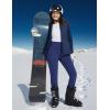 imagebaleaf Womens Thick Fleece Lined Leggings Winter Warm Thermal High Waisted Tummy Control Snow Ski PantsNavy Blue