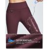 imagebaleaf Womens Thick Fleece Lined Leggings Winter Warm Thermal High Waisted Tummy Control Snow Ski PantsWine Red